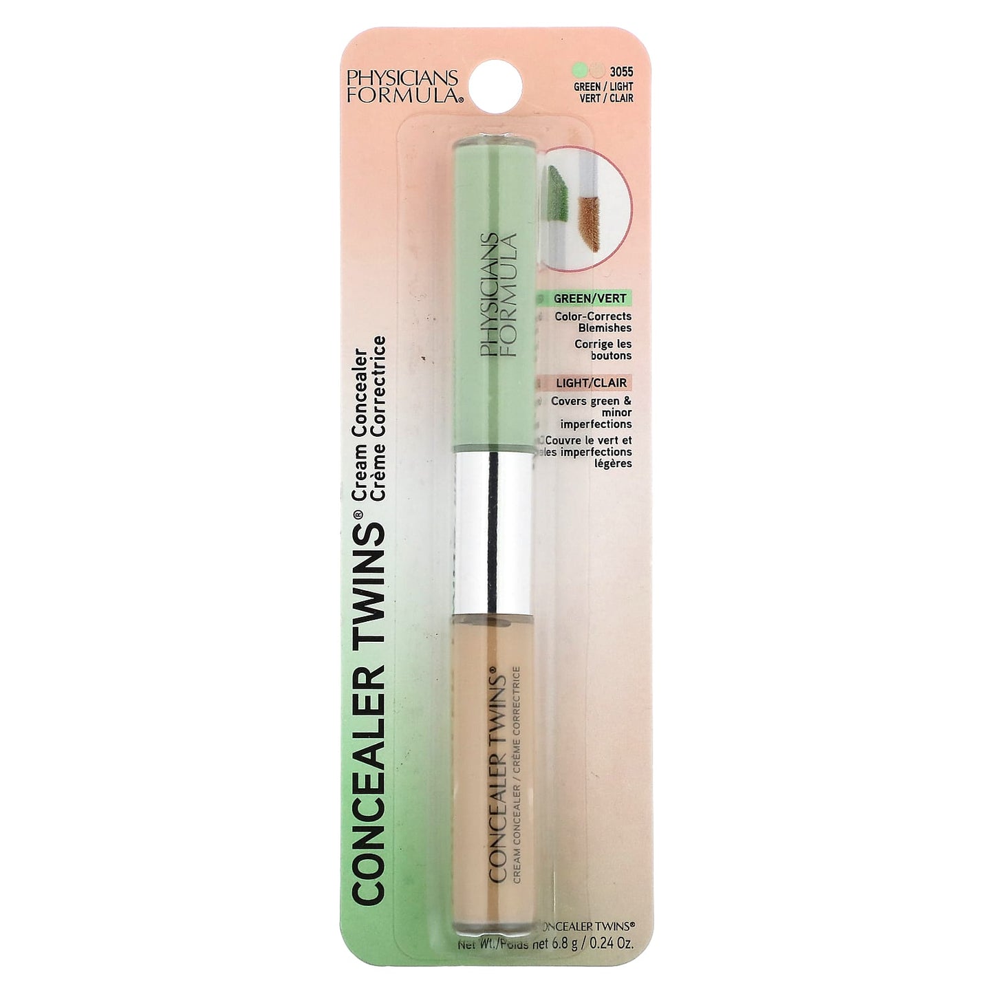 Physicians Formula, Concealer Twins Cream Concealer, 3055 Green/Light, 0.24 oz (6.8 g) - Image 2