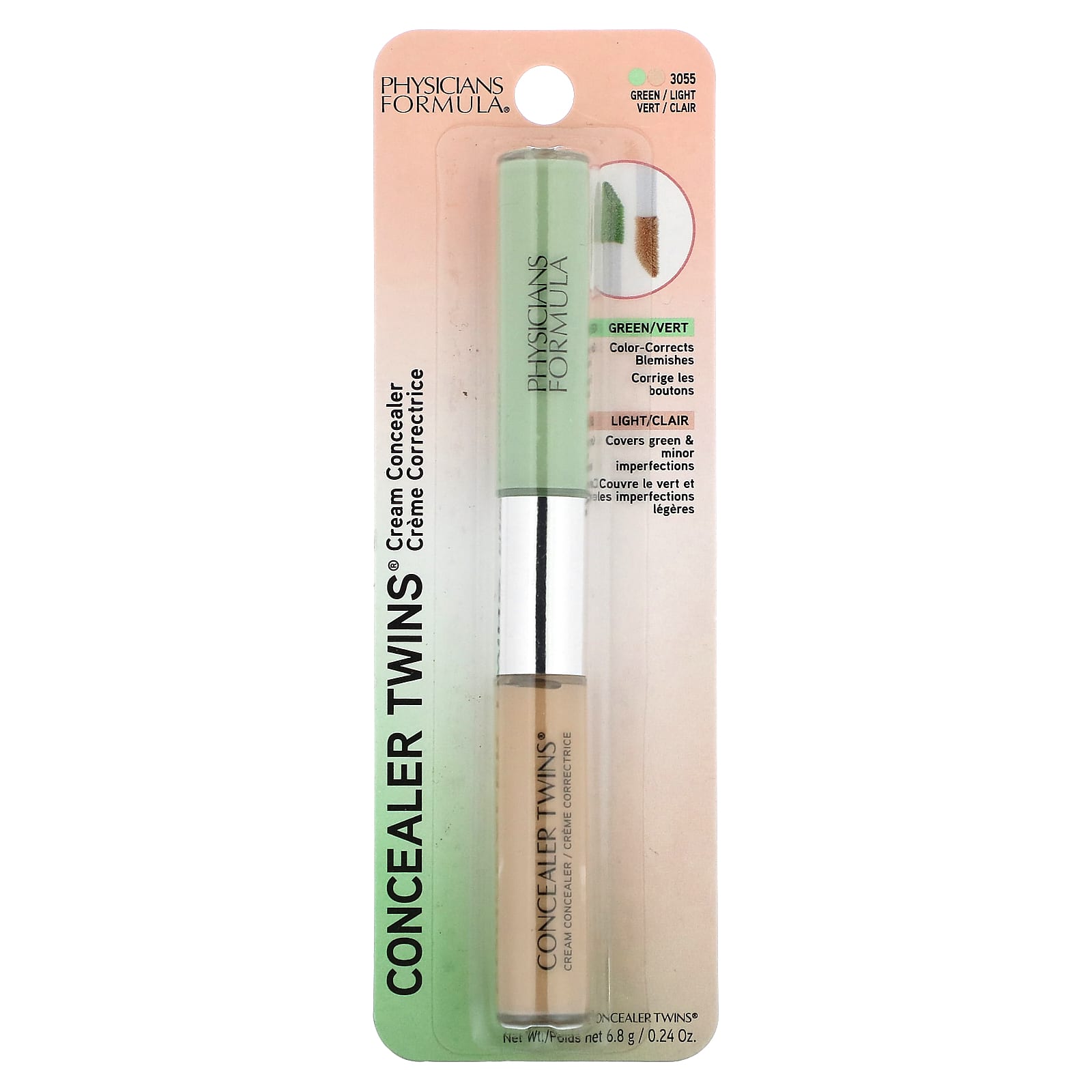 Physicians Formula, Concealer Twins Cream Concealer, 3055 Green/Light, 0.24 oz (6.8 g) - Image 2