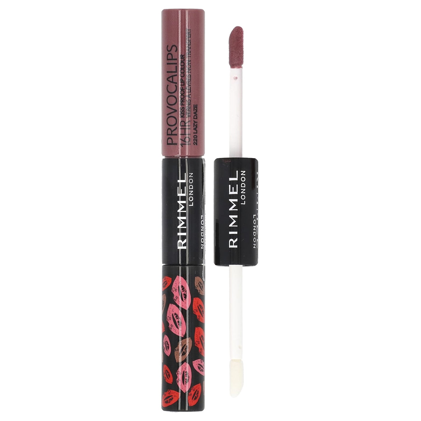 Rimmel London, Provocalips, 16HR Kiss Proof Lip Color, 220 Lazy Daze, 0.14 fl oz (4 ml) / 0.1 fl oz (3 ml) - Image 1