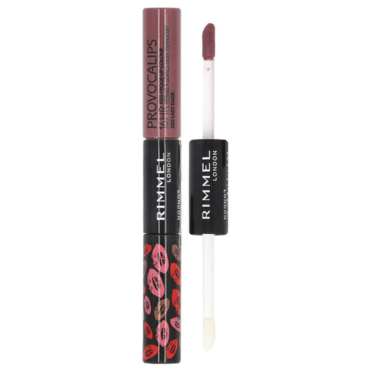 Rimmel London, Provocalips, 16HR Kiss Proof Lip Color, 220 Lazy Daze, 0.14 fl oz (4 ml) / 0.1 fl oz (3 ml) - Image 1