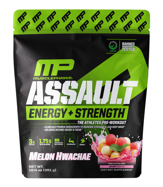 MusclePharm, Assault Energy + Strength, Pre-Workout, Melon Hwachae, 12.4 oz (351 g) - Image 1