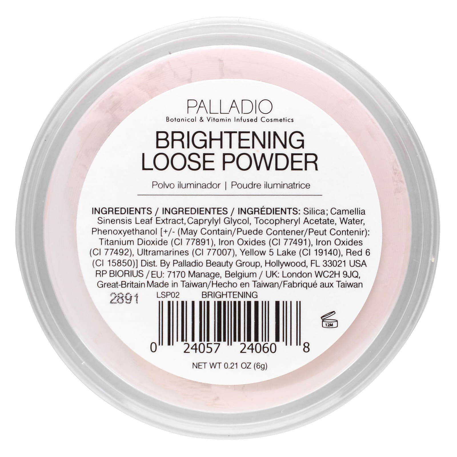 Palladio, 4Ever + Ever, Brightening Loose Powder with Green Tea, 0.21 oz (6 g) - Image 2