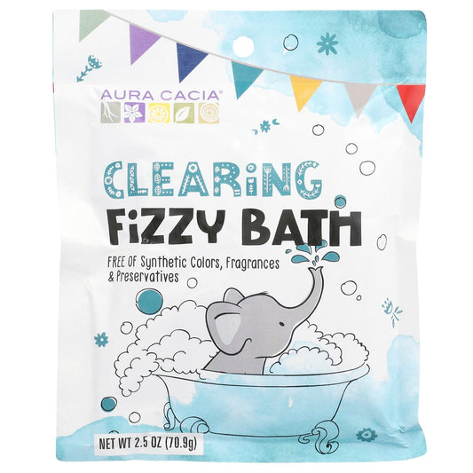 Aura Cacia Clearing Fizzy Bath for Kids, 2.5 oz, Natural & Fun - Image 1
