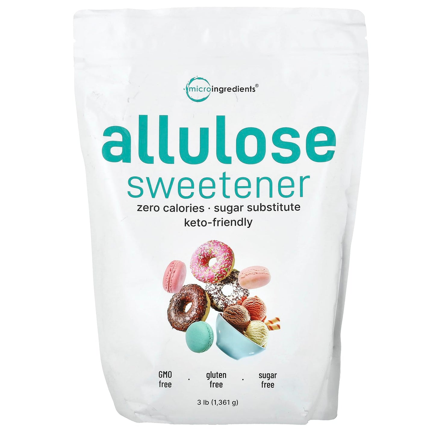 Micro Ingredients, Allulose Sweetener, 3 lb (1,361 g) - Image 1