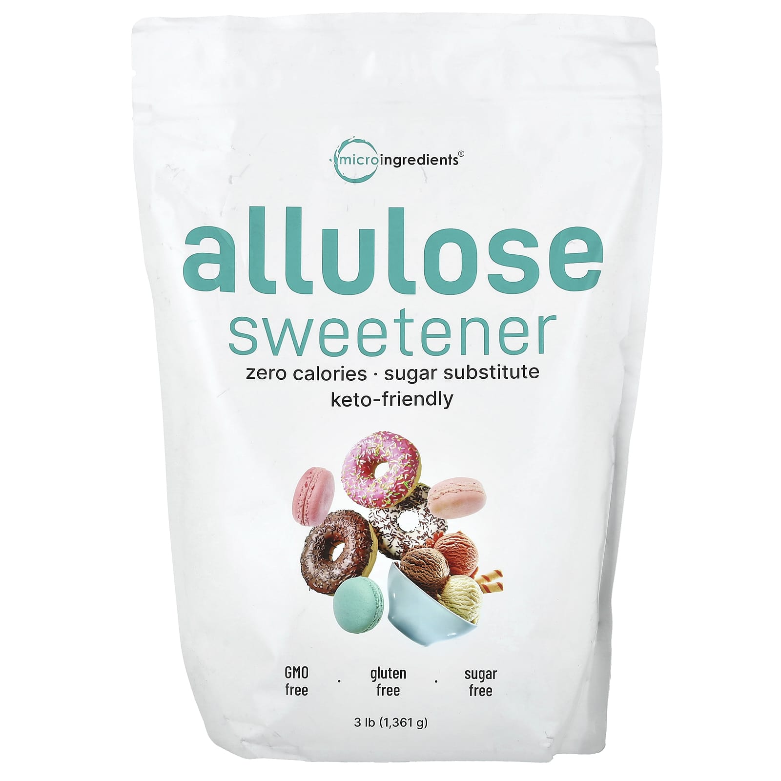 Micro Ingredients, Allulose Sweetener, 3 lb (1,361 g) - Image 1