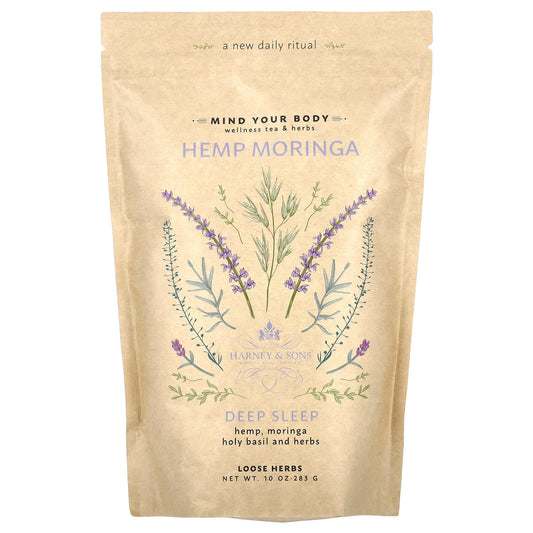 Deep Sleep Caffeine Free Hemp Moringa Herbal Tea Blend, 10 oz - Image 1