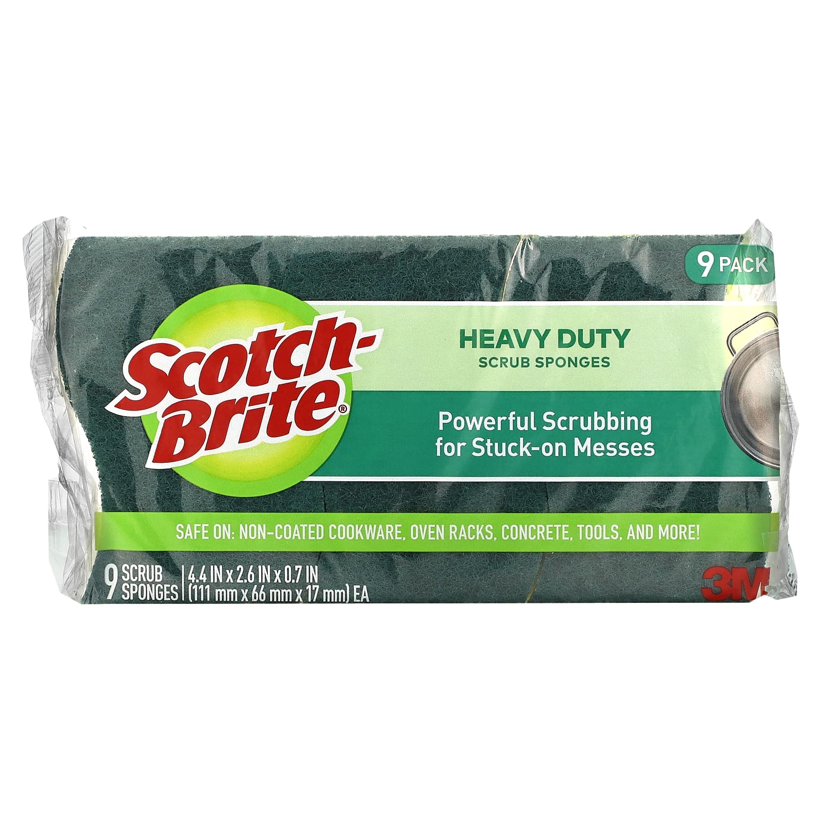 Scotch-Brite, Heavy Duty Scrub Sponges, 9 Sponges - Image 1