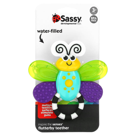 Sassy, Inspire The Senses, Flutterby Teether, 3 + Months, 1 Count - Image 1