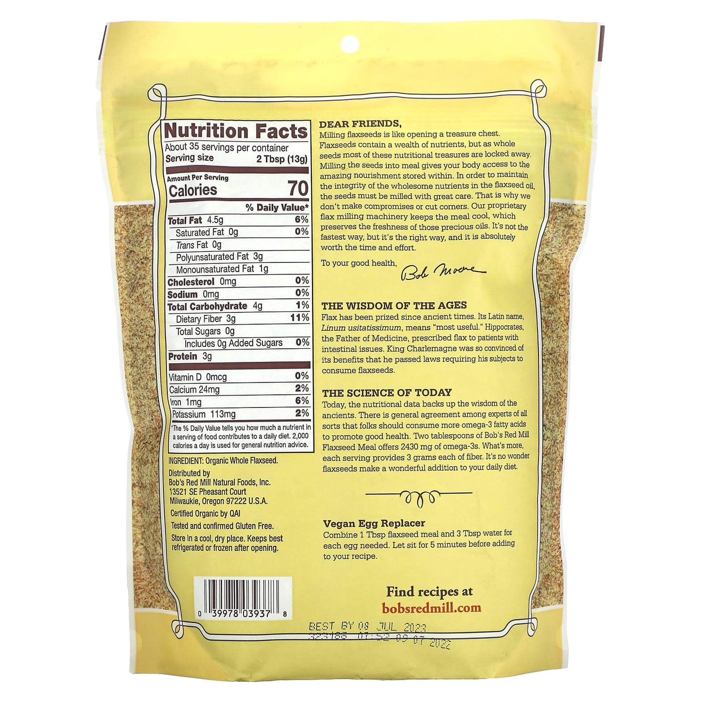 Organic Flaxseed Meal by Bob's Red Mill - Gluten Free & Non-GMO - Image 2
