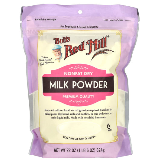 Bob's Red Mill Nonfat Dry Milk Powder, 22 oz (624g) - Perfect for Baking & Smoothies - Image 1