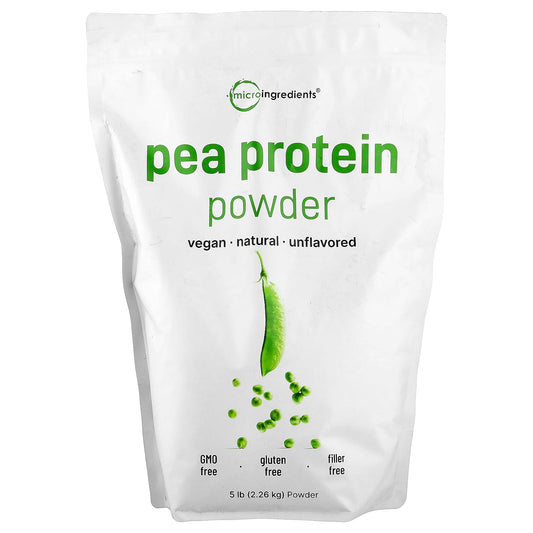 Micro Ingredients, Pea Protein Powder, Unflavored, 5 lb (2.26 kg) - Image 1