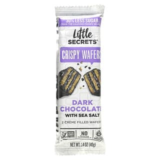 Indulge in Dark Chocolate Crispy Wafers with Sea Salt by Little Secrets