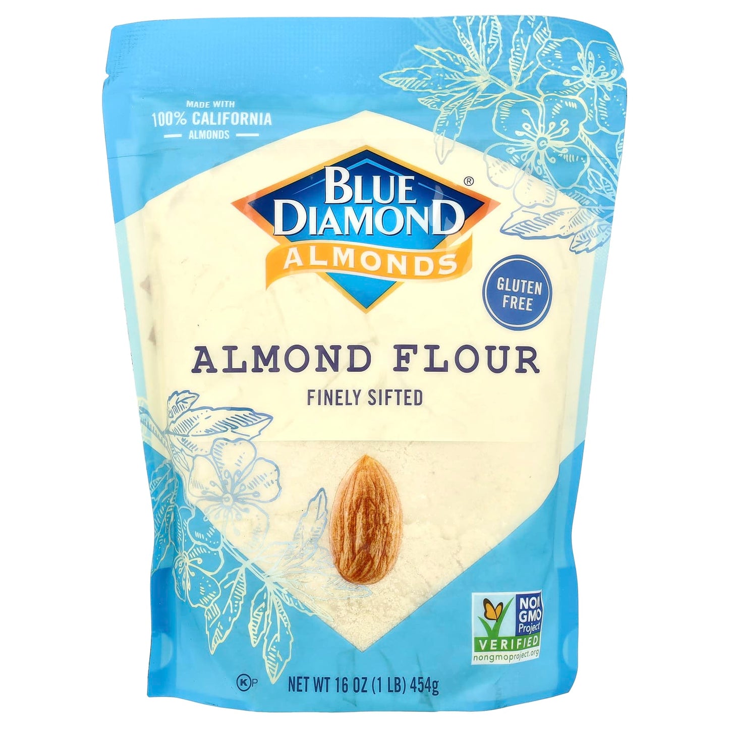 Blue Diamond Almond Flour, Finely Sifted, 16 oz - Gluten Free & Keto Friendly - Image 1