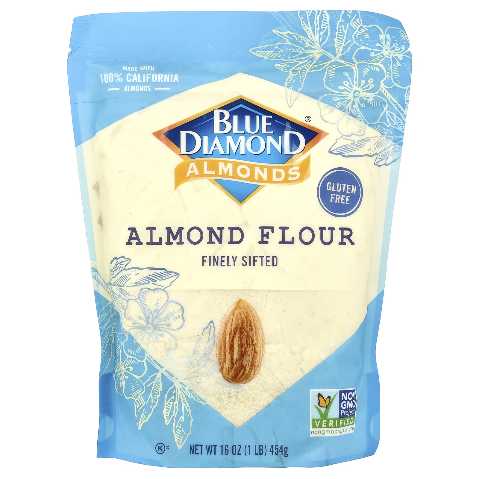 Blue Diamond Almond Flour, Finely Sifted, 16 oz - Gluten Free & Keto Friendly - Image 1