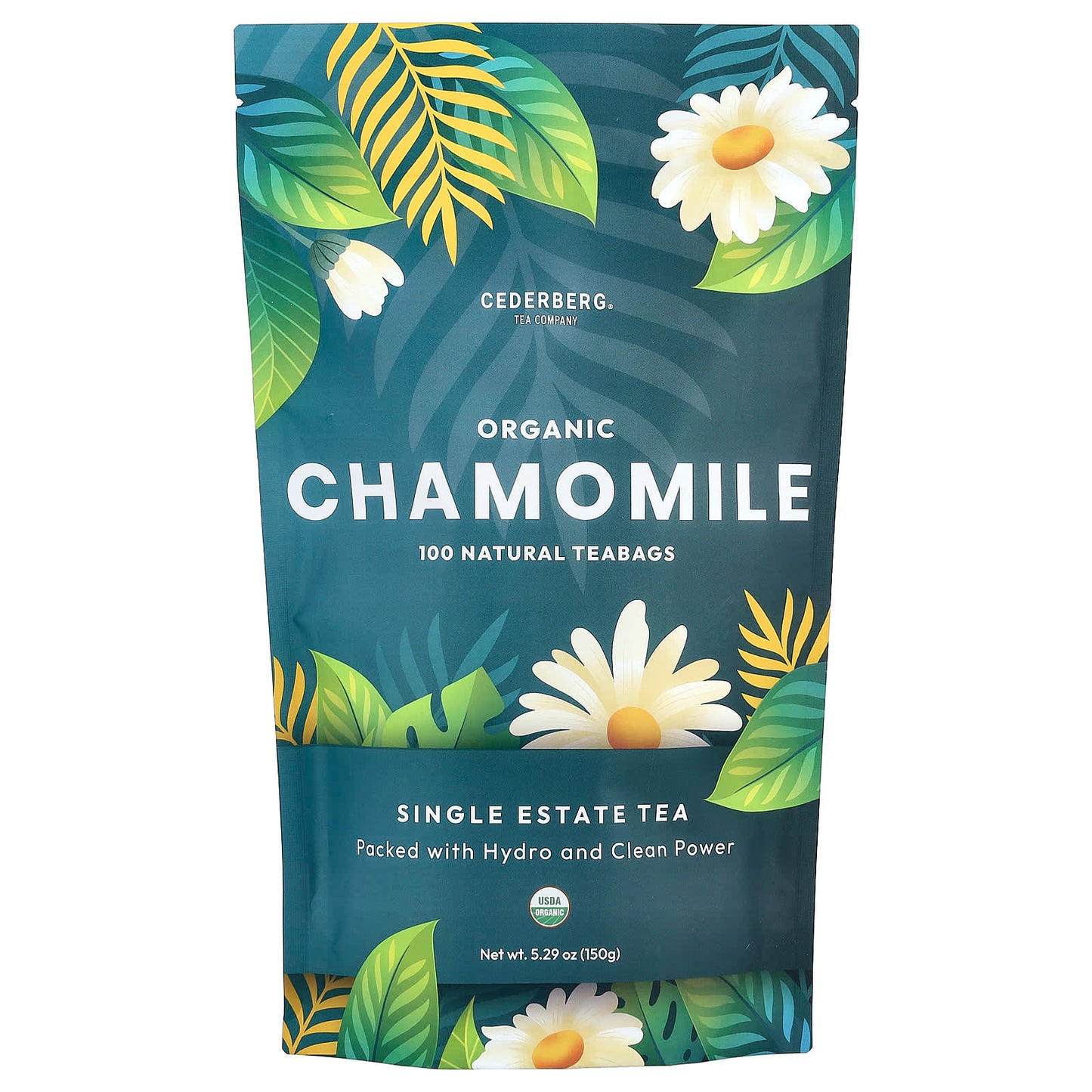Cederberg Organic Chamomile Tea, USDA Organic, Caffeine Free, 100 Bags - Image 1