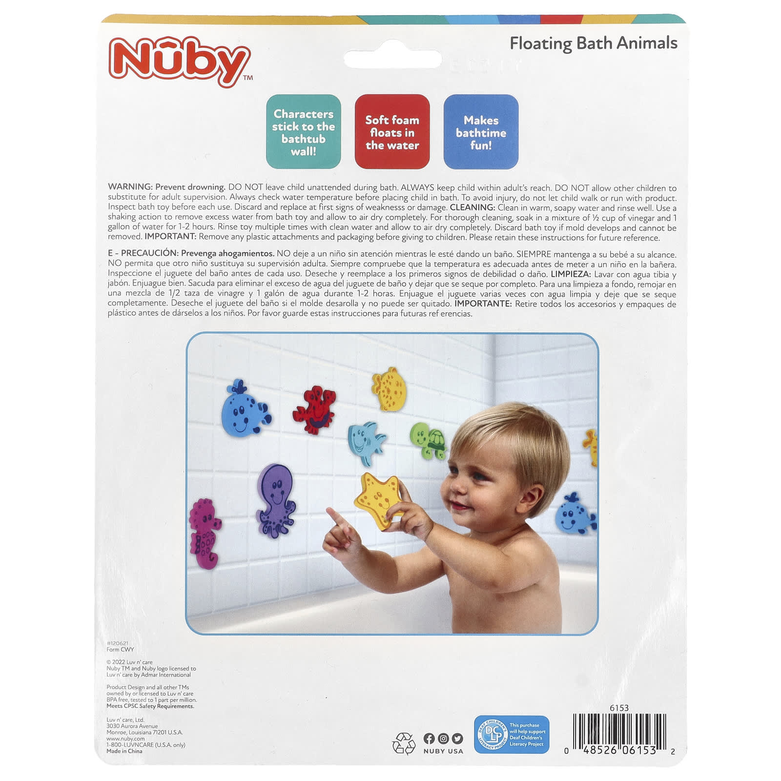 Nuby, Floating Bath Animals, 3+ Years, 16 Pieces - Image 2
