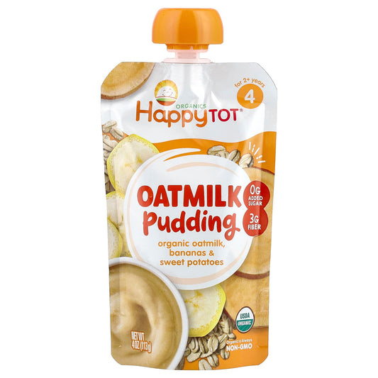 Happy Family Organics Oatmilk Pudding for Toddlers, 2+ Years, USDA Organic - Image 1