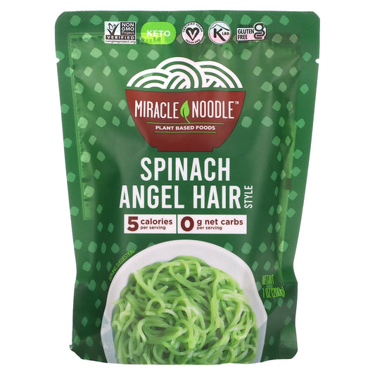 Miracle Noodle, Spinach Angel Hair Style, 7 oz (200 g) - Image 1