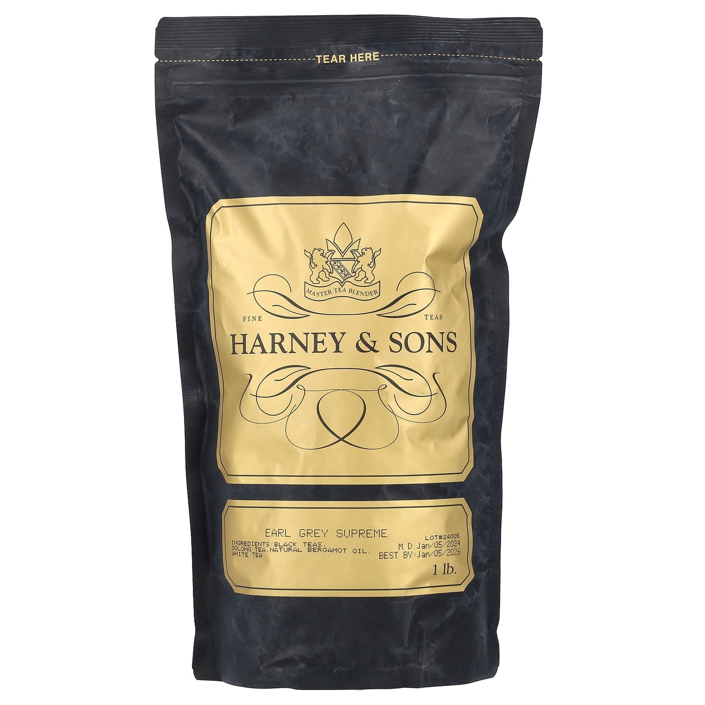 Harney & Sons Early Grey Supreme Tea, 1 lb, Premium Black Tea Blend - Image 1