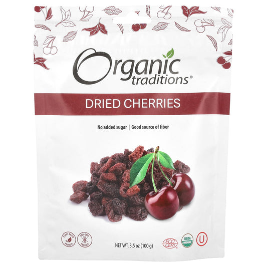 Organic Traditions, Dried Cherries, 3.5 oz (100 g) - Image 1
