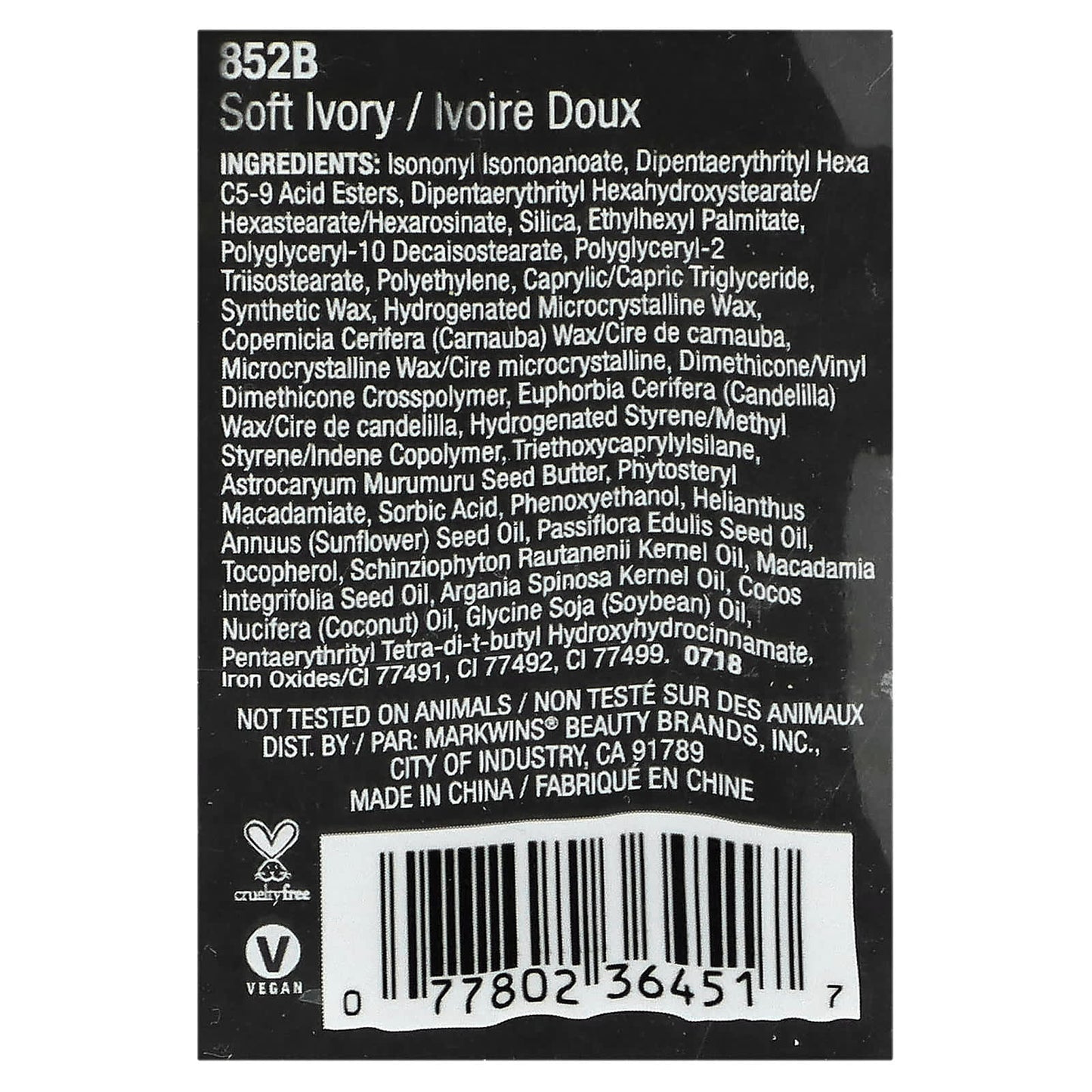 wet n wild, PhotoFocus, Stick Foundation, 852B Soft Ivory, 1 Stick - Image 2
