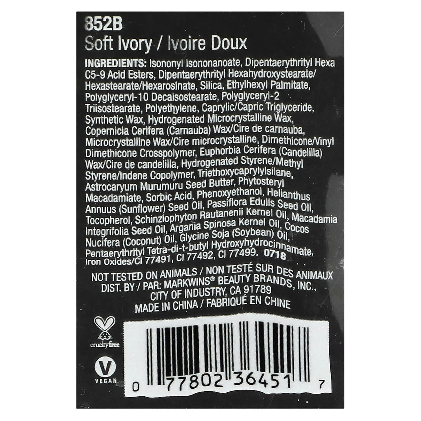 wet n wild, PhotoFocus, Stick Foundation, 852B Soft Ivory, 1 Stick - Image 2