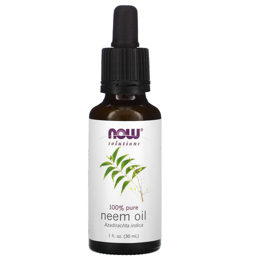 NOW Foods, Solutions, 100% Pure Neem Oil, 1 fl oz (30 ml) - Image 1