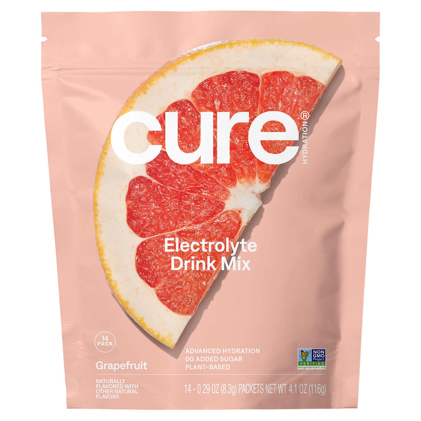 Grapefruit Hydrating Electrolyte Mix by Cure Hydration (14 Packets) - Image 1