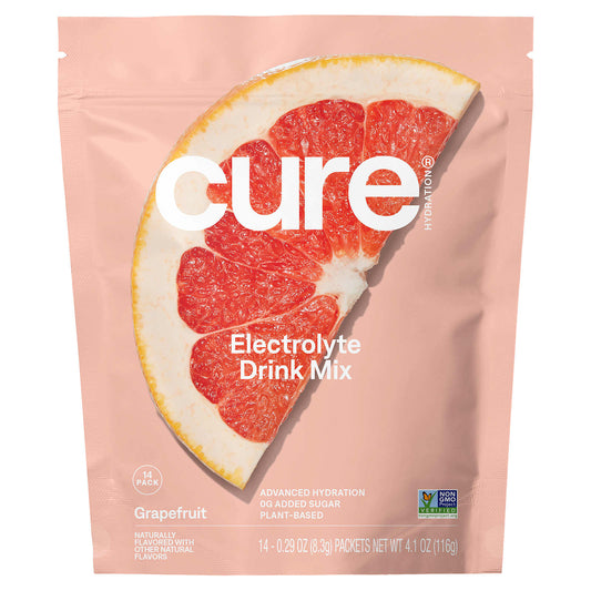 Grapefruit Hydrating Electrolyte Mix by Cure Hydration (14 Packets) - Image 1