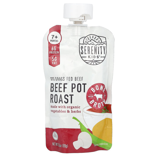 Serenity Kids, Beef Pot Roast with Organic Vegetables & Herbs, 7+ Months, 3.5 oz (99 g) - Image 1