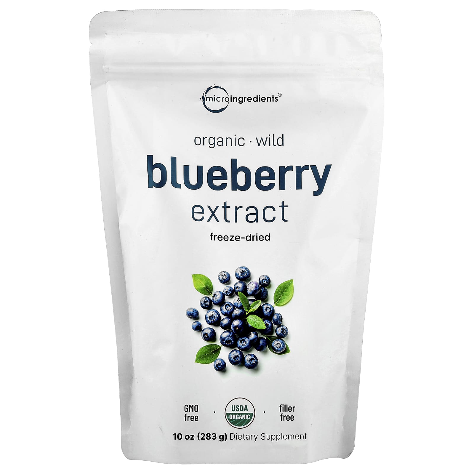 Micro Ingredients, Organic Blueberry Extract, Freeze-Dried , 10 oz (283 g) - Image 1