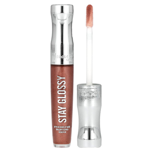 Rimmel London, Stay Glossy Lip Gloss, 455 Penny to My Name, 0.18 fl oz (5.5 ml) - Image 1