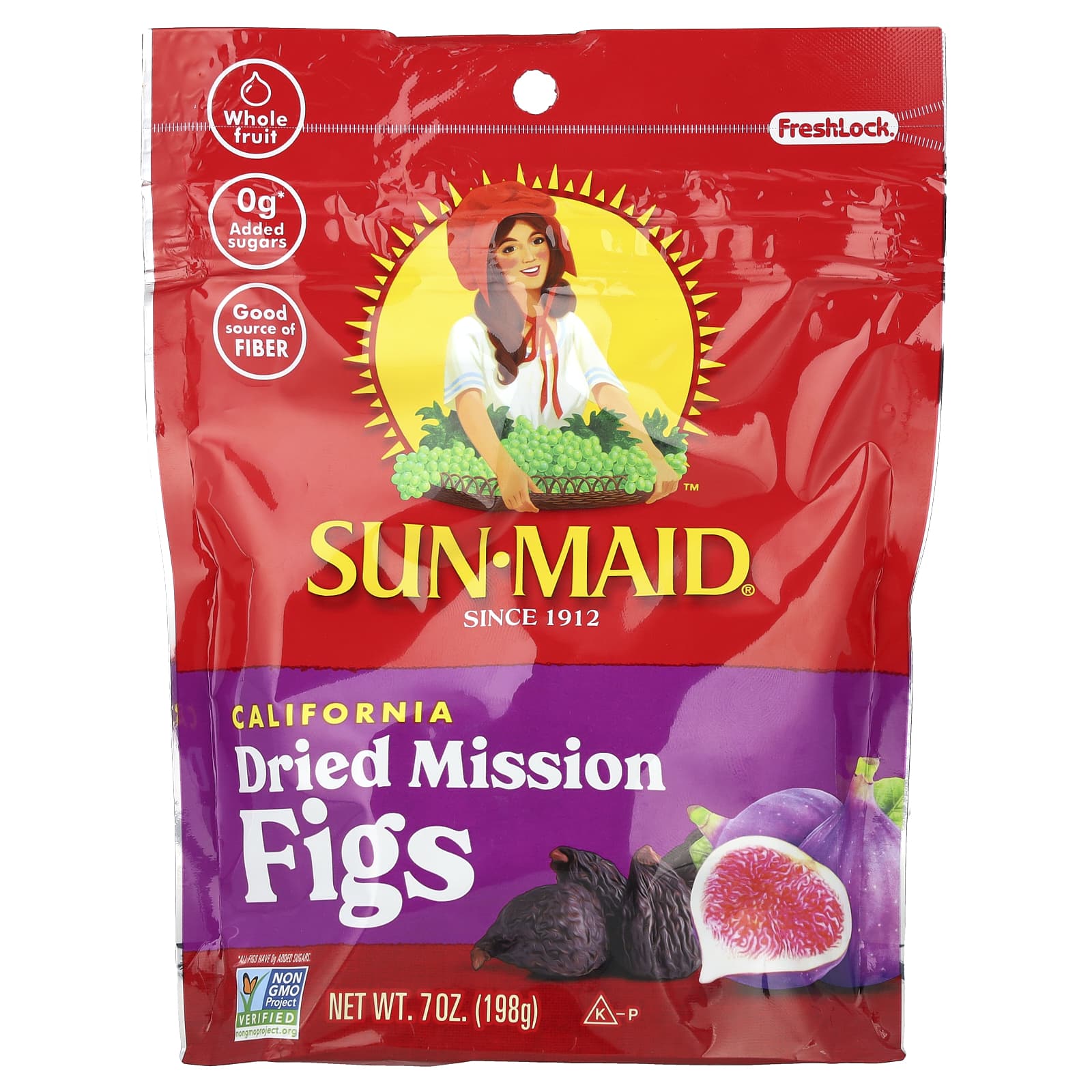 Sun-Maid, California Dried Mission Figs, 7 oz (198 g) - Image 1