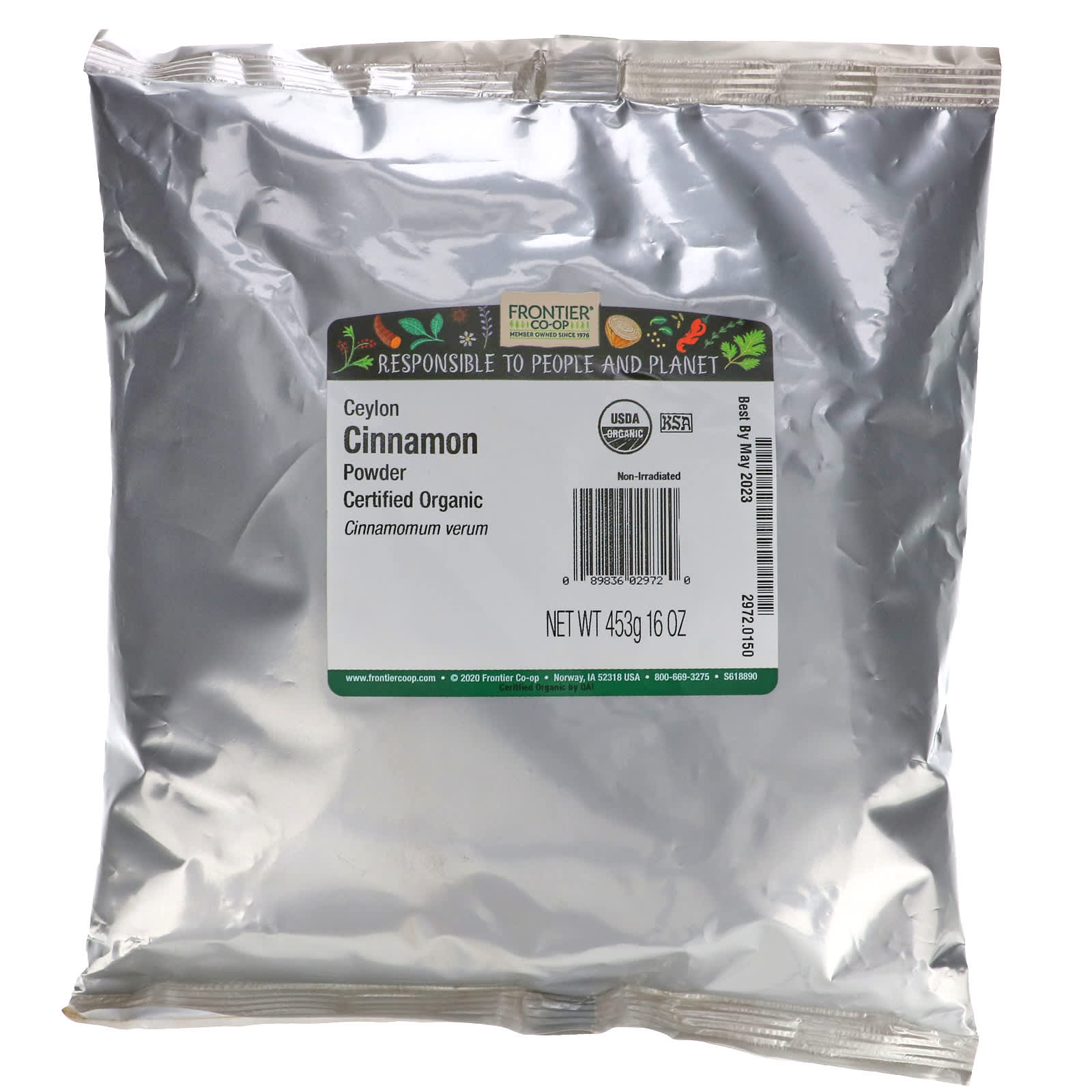 Ceylon Cinnamon, Organic & Fair Trade, 16 oz - Frontier Co-op - Image 2
