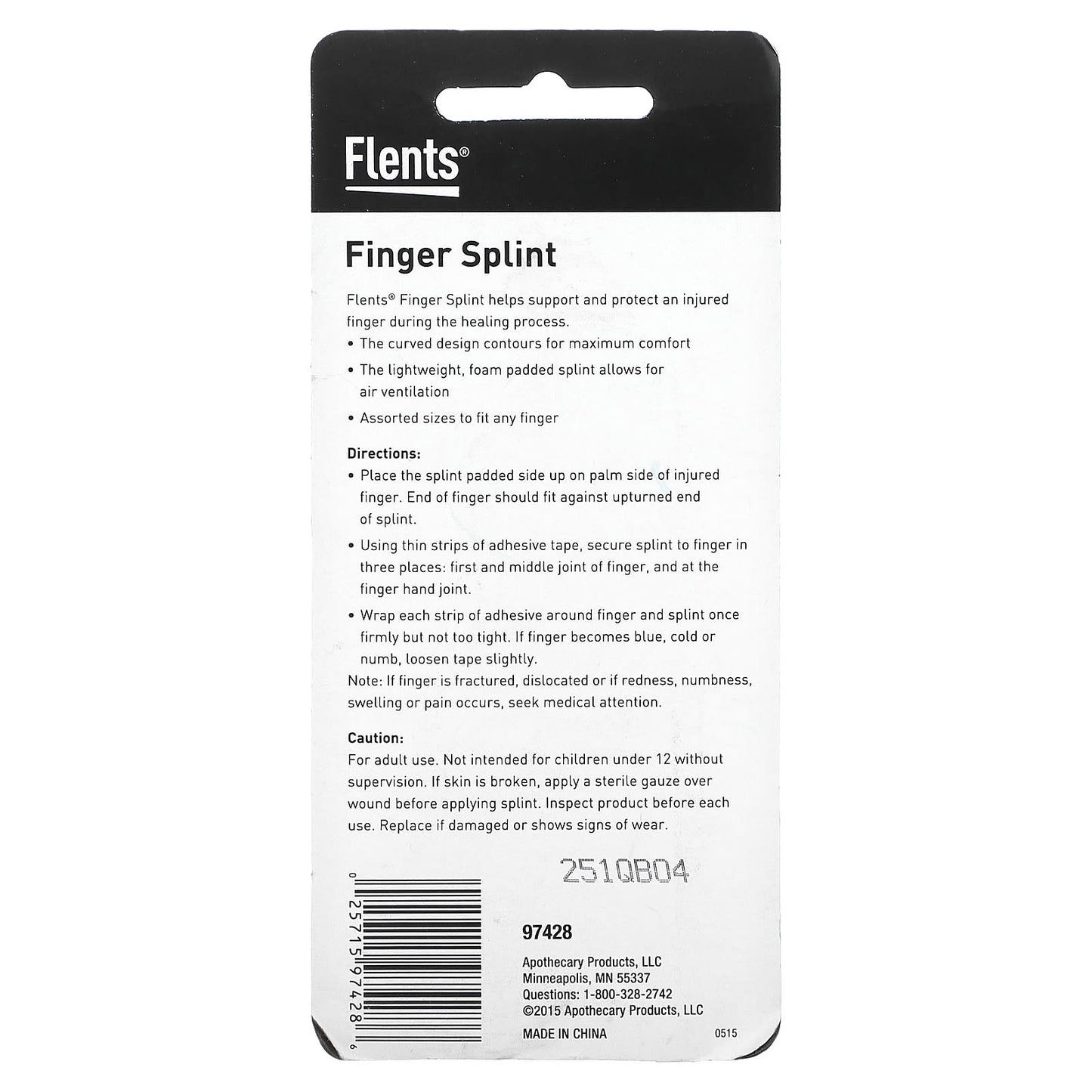 Flents Finger Splint, Curved Support for Injured Fingers, 3 Piece Set - Image 2