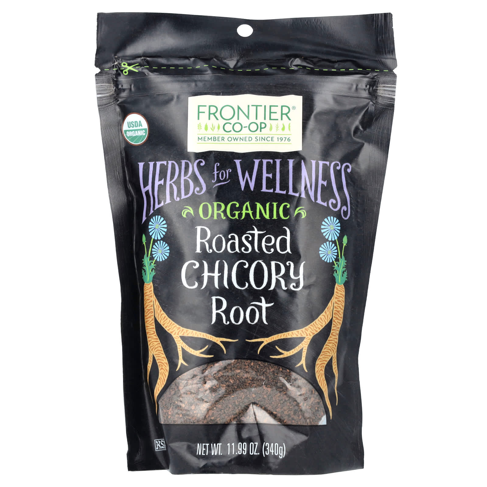 Organic Roasted Chicory Root by Frontier Co-op - 340g - Image 1