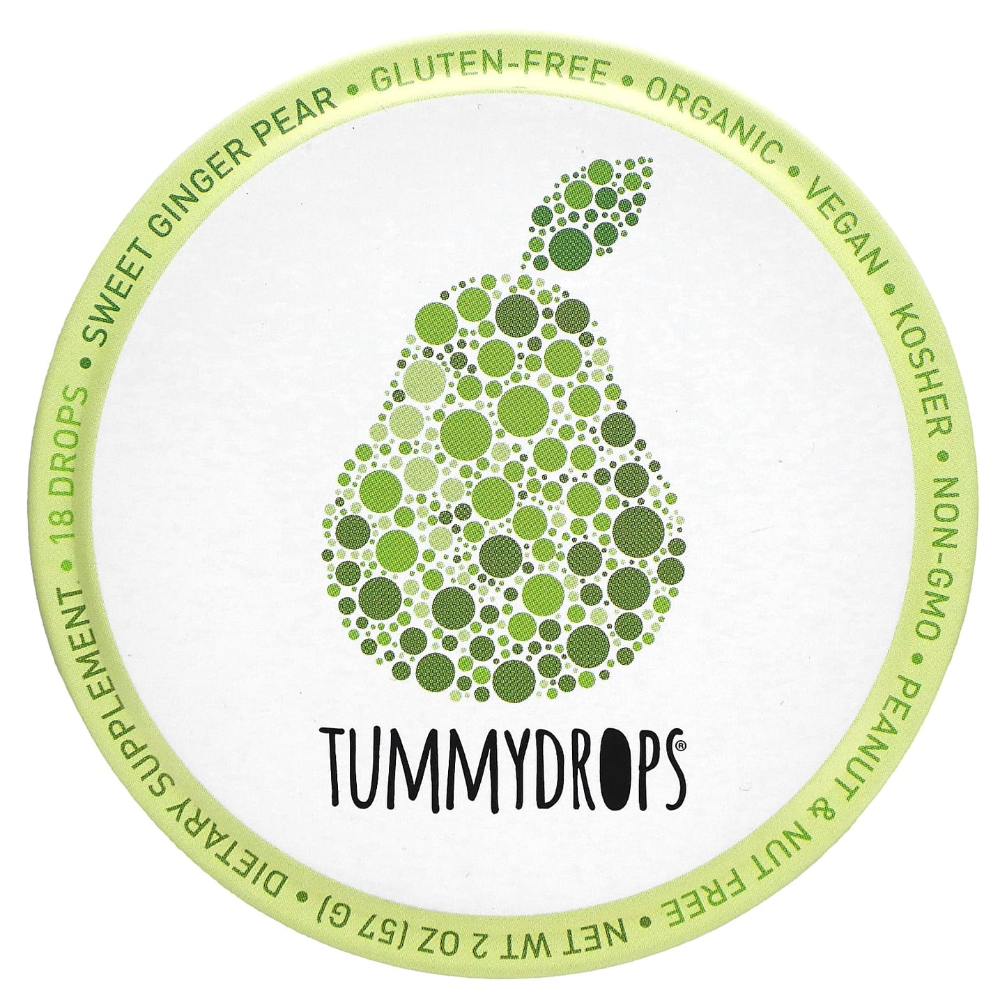 Tummydrops, Sweet Ginger Pear, 18 Drops - Image 1
