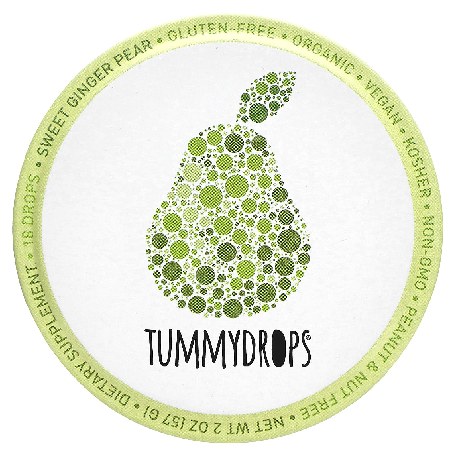 Tummydrops, Sweet Ginger Pear, 18 Drops - Image 1