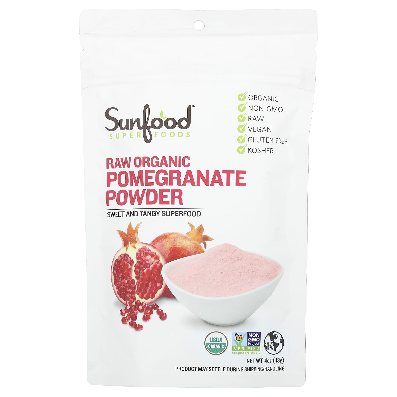 Sunfood, Raw Organic Pomegranate Powder, 4 oz (113 g) - Image 1