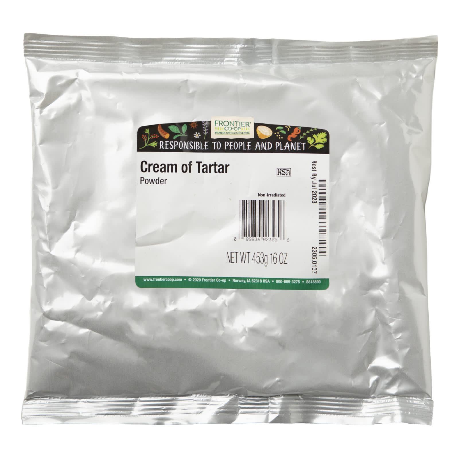 Frontier Co-op Cream of Tartar Powder, 16 oz - Natural Leavening Agent - Image 2