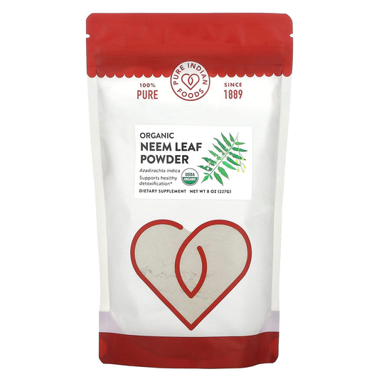 Pure Indian Foods, Organic Neem Leaf Powder, 8 oz (227 g) - Image 1