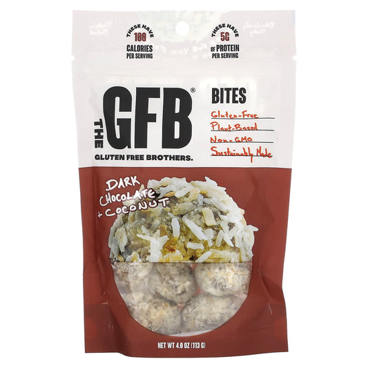 The GFB, Gluten Free Bites, Dark Chocolate + Coconut, 4 oz (113 g) - Image 1