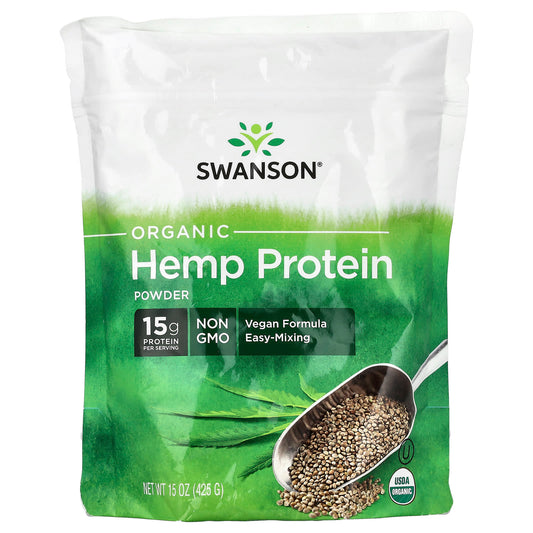Swanson, Organic Hemp Protein Powder, 15 oz (425 g) - Image 1