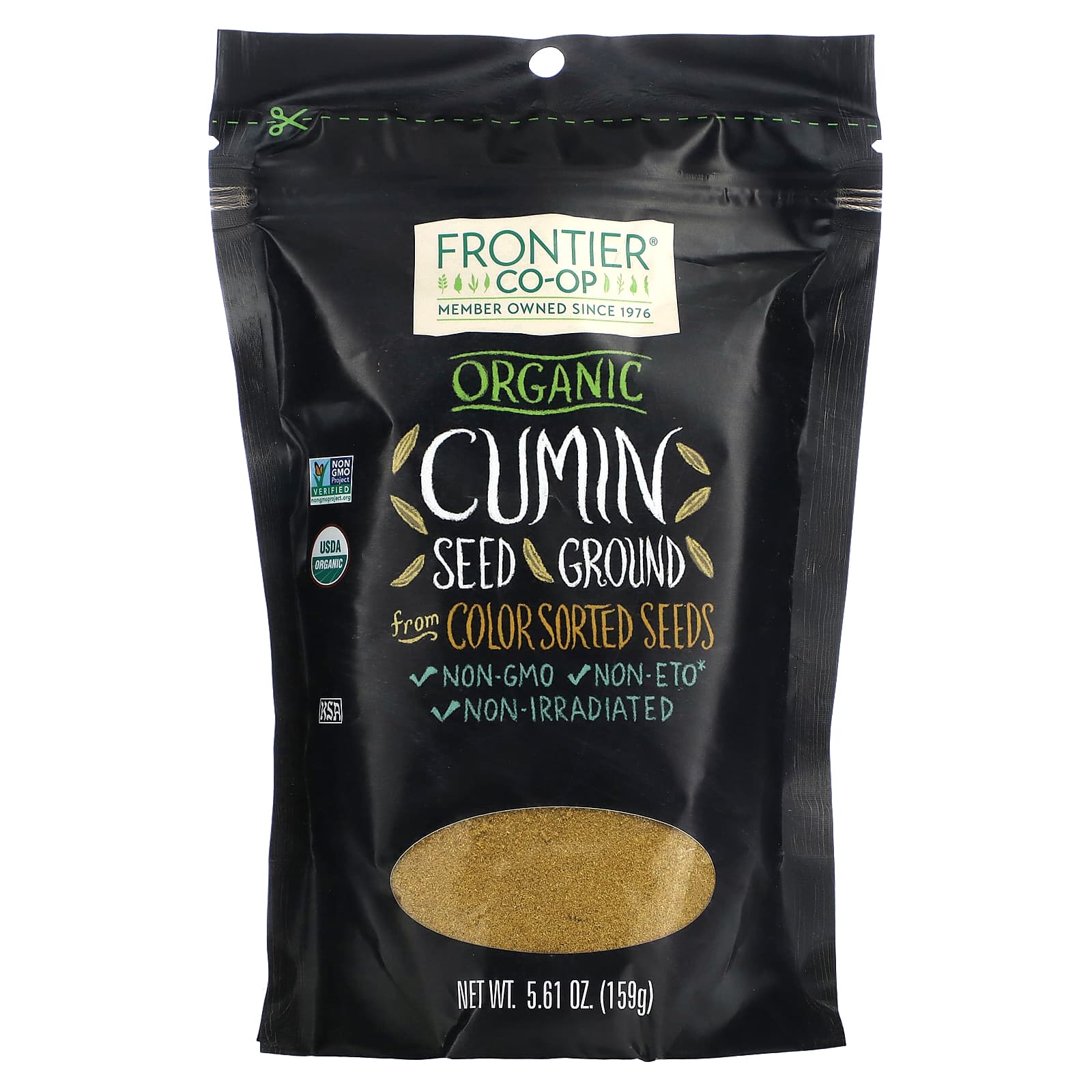 Organic Ground Cumin Seed - Non GMO, USDA, 5.61 oz - Image 1