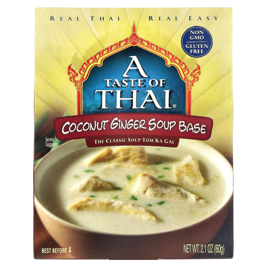 Authentic Tom Ka Gai, Coconut Ginger Soup Base by A Taste of Thai, 2.1 oz - Image 1