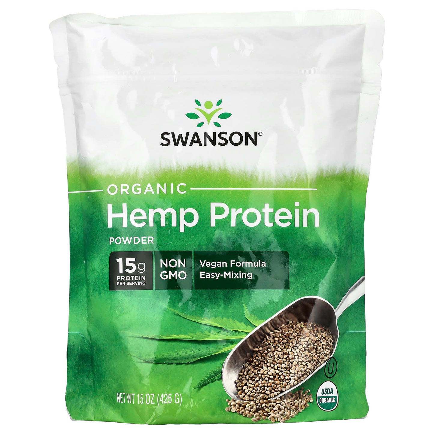 Swanson, Organic Hemp Protein Powder, 15 oz (425 g) - Image 1