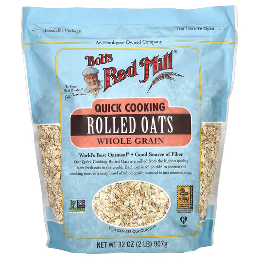 Whole Grain Quick Cooking Rolled Oats by Bob's Red Mill | 32 oz - Image 1