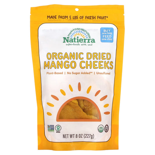 Natierra, Organic Dried Mango Cheeks, 8 oz (227 g) - Image 1