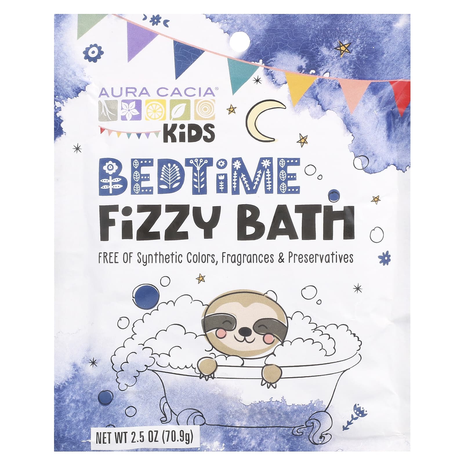 Calming Bedtime Fizzy Bath for Kids by Aura Cacia - Image 1