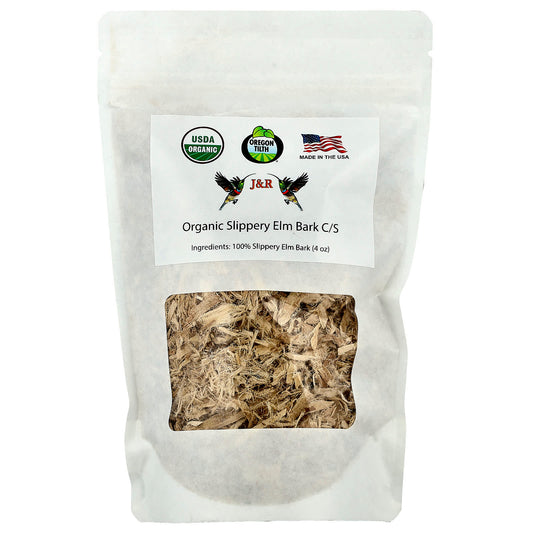 USDA Certified Organic Slippery Elm Bark Powder by J&amp;R Port Trading - 4 oz - Image 1